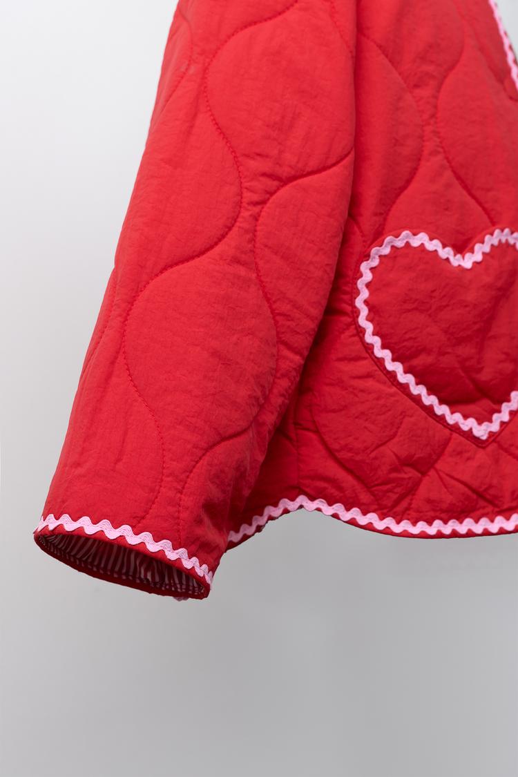 Chaqueta acolchada con corazón 6
