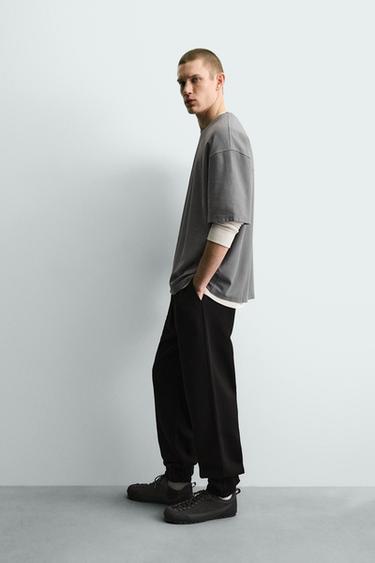 T-SHIRT BOXY FIT BASIQUE - Grisâtre de Zara - Image 3