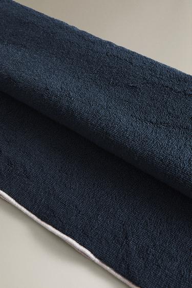 SERVIETTE DE BAIN COTON OVERLOCK - Bleu encre de Zara - Image 3