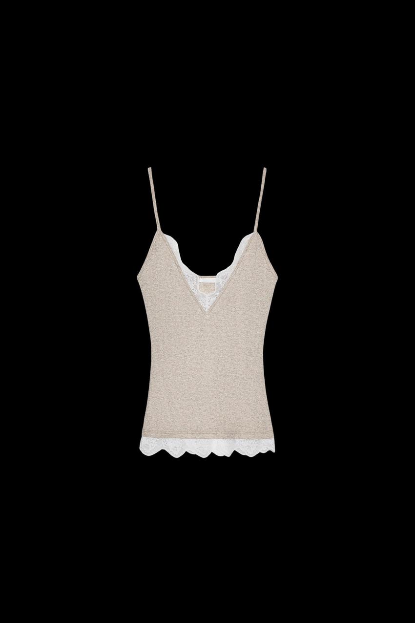 LACE STRAPPY TOP