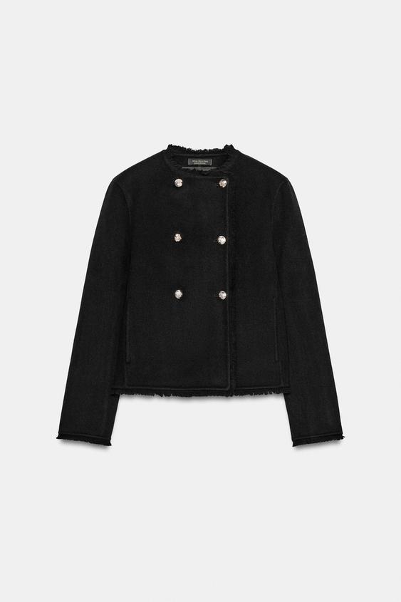 ZW COLLECTION DOUBLE-BREASTED JACKET - Black by Zara - Image 0