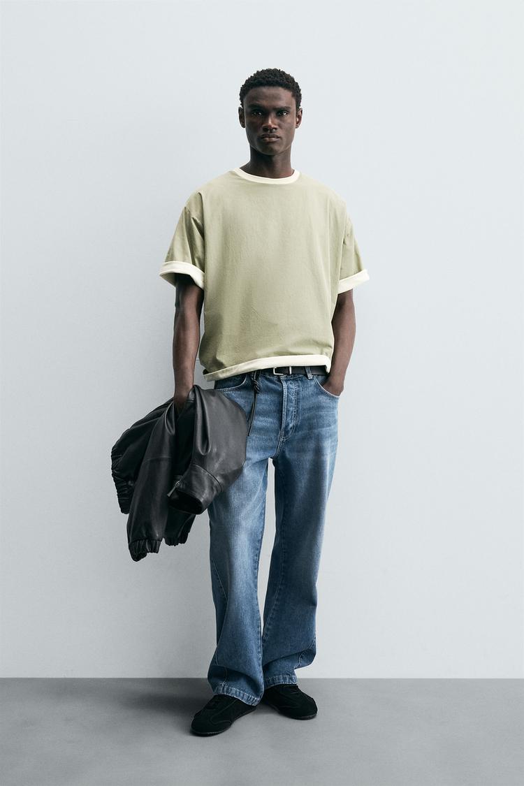 RELAXED BELL BOTTOM JEANS LIMITED EDITION Blue ZARA New Zealand