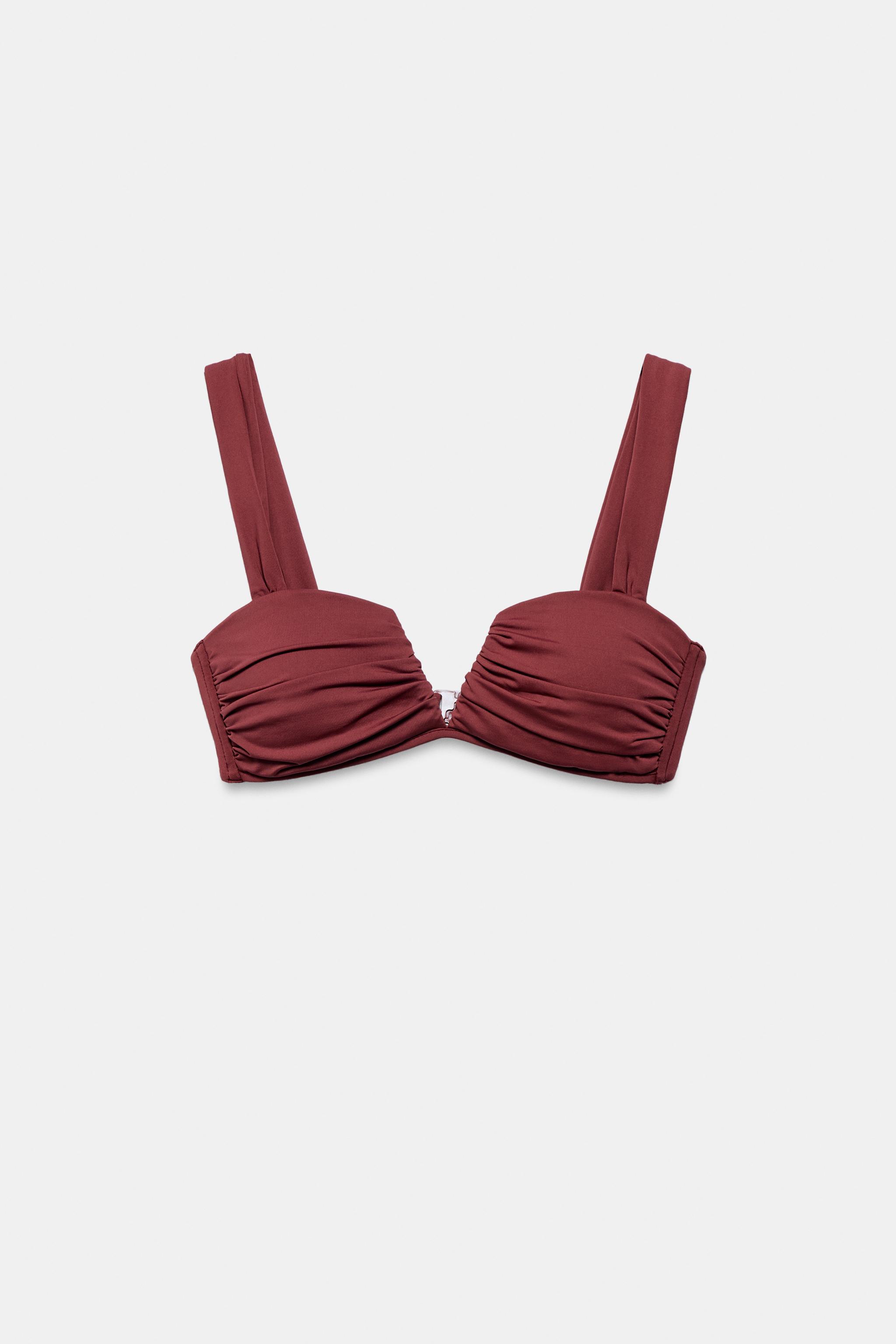 Zara PLEATED BIKINI TOP — фото 2