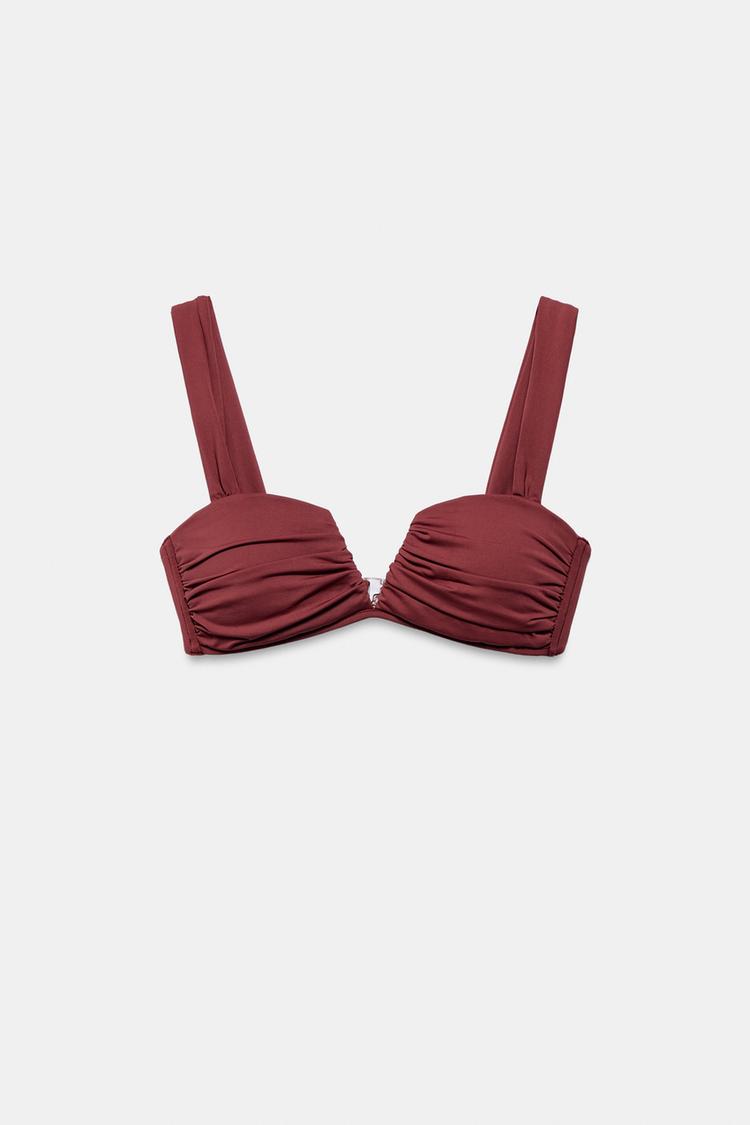 PLEATED BIKINI TOP