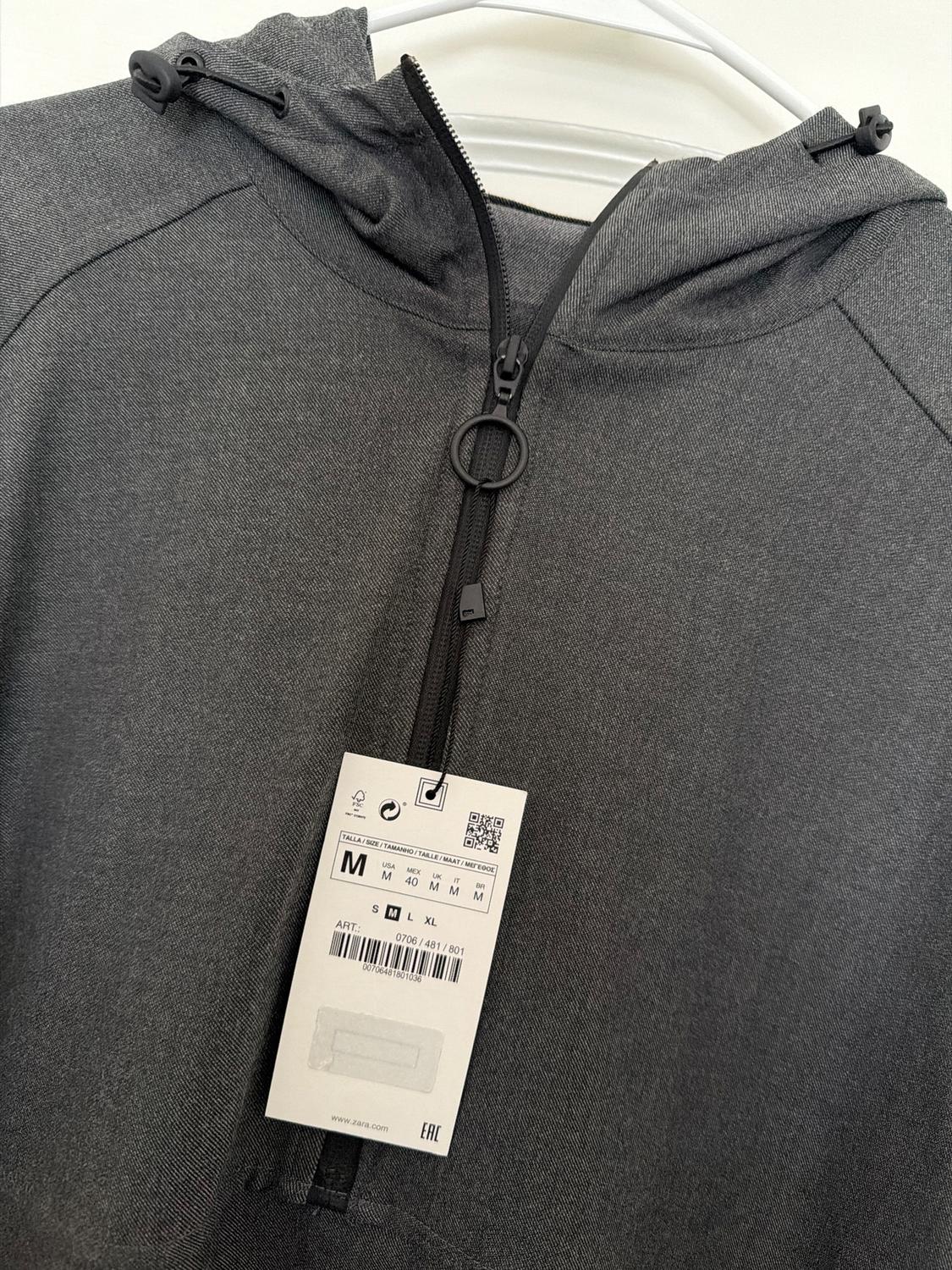 TEXTURED WEAVE HEATHERED PARKA WITH POUCH POCKET - Image 3