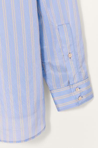 CHEMISE FLUIDE RAYURES LIMITED EDITION - Bleu de Zara - Image 4