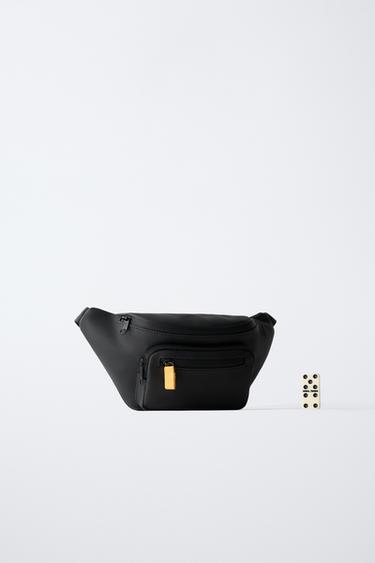 RUBBERISED BELT BAG - Black by Zara - Image 5