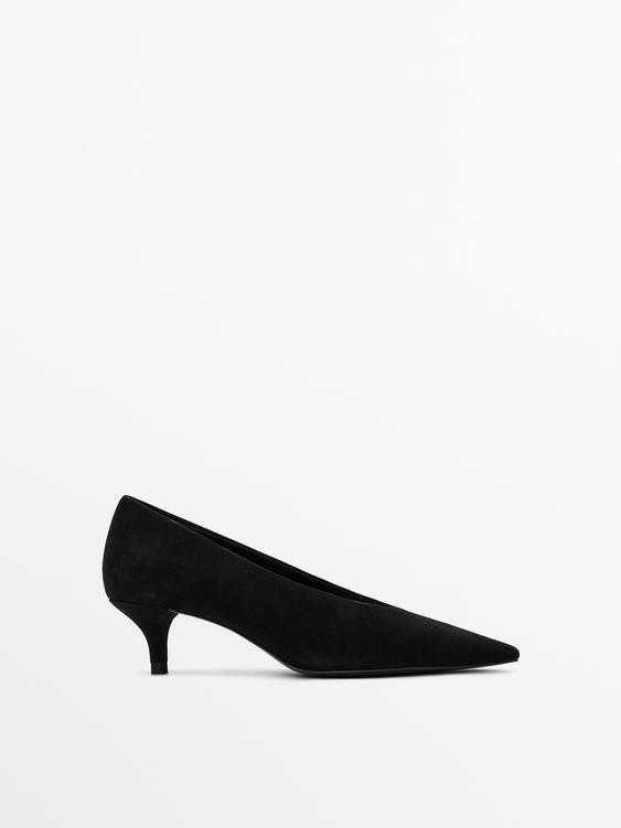 Suede high-heel shoes