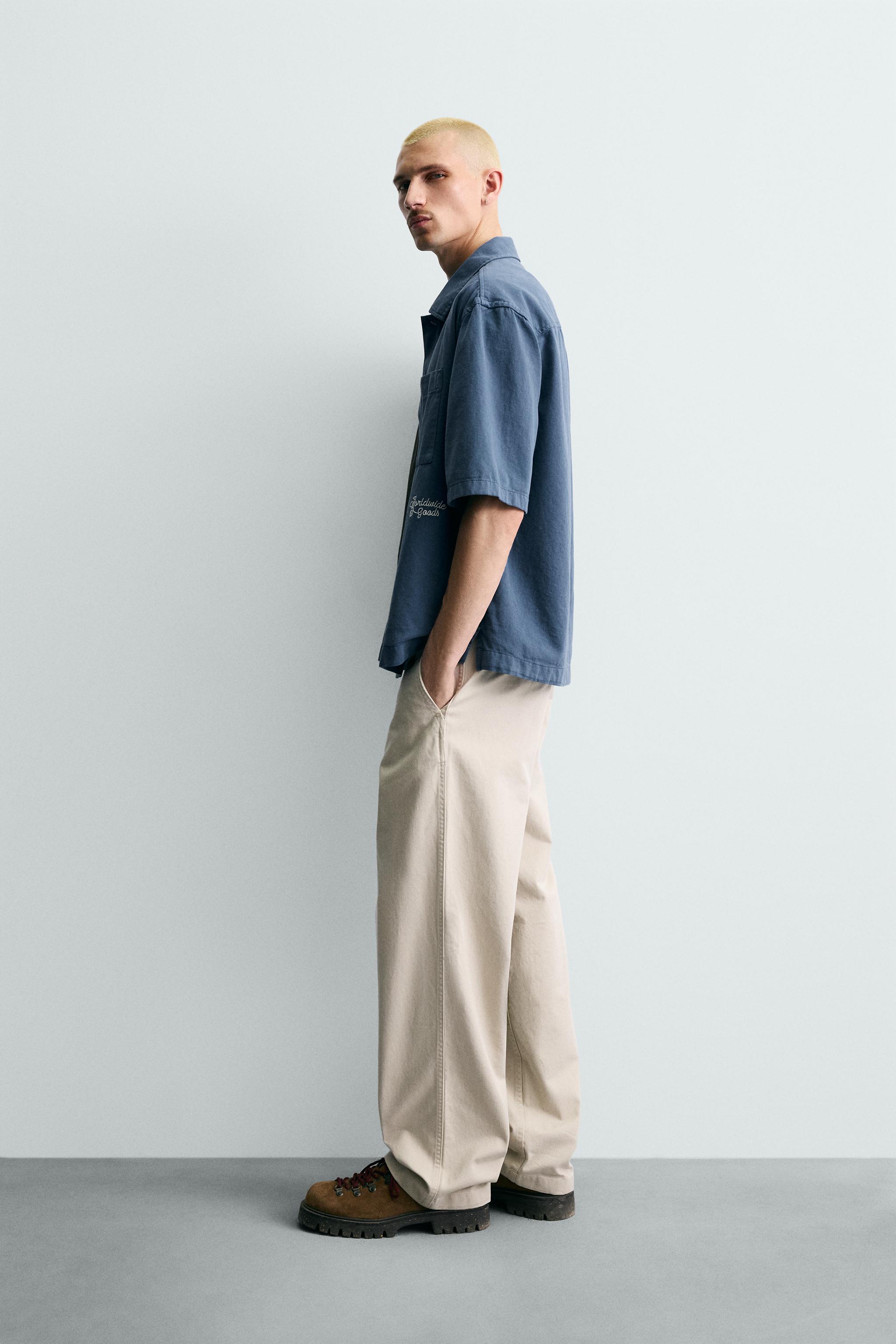 EMBROIDERED TEXTURED OVERSHIRT