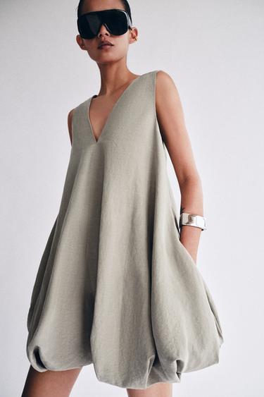 ZW COLLECTION LIMITED EDITION PUFF DRESS - Grey by Zara
