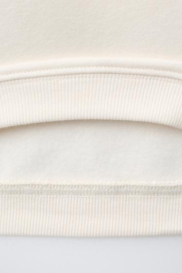 EMBROIDERED SLOGAN SWEATSHIRT AND TROUSERS SET - Light beige by Zara - Image 3