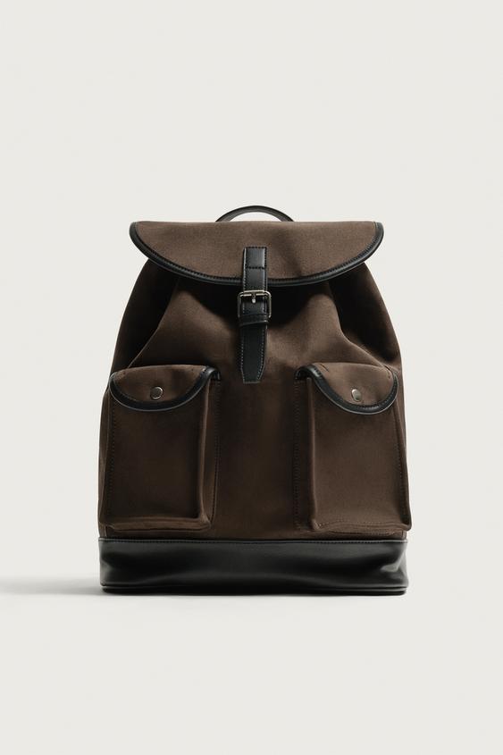 РЮКЗАК С КАРМАНАМИ — КОРИЧНЕВЫЙ от Zara — изображение 0