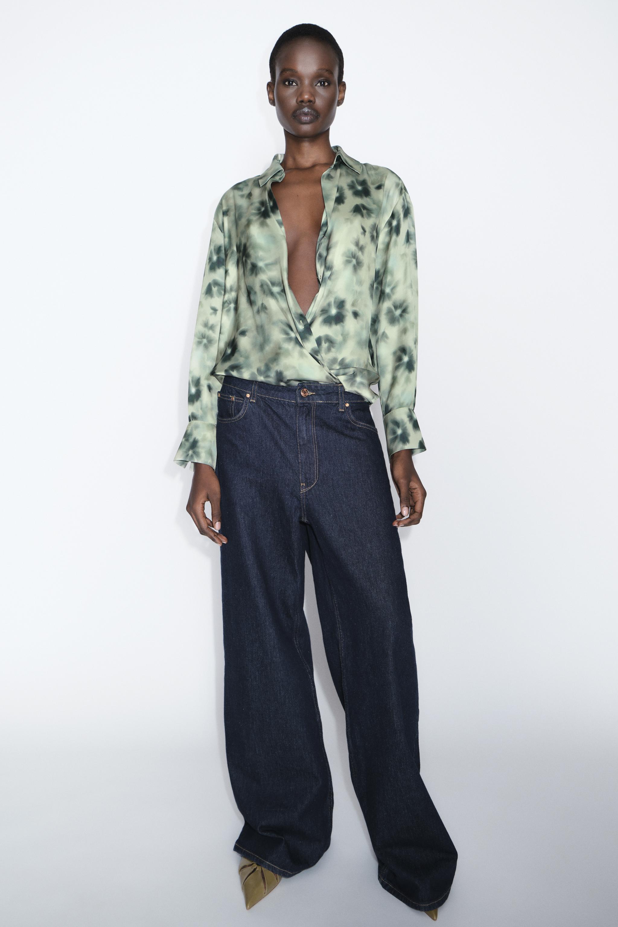 satin blouse zara