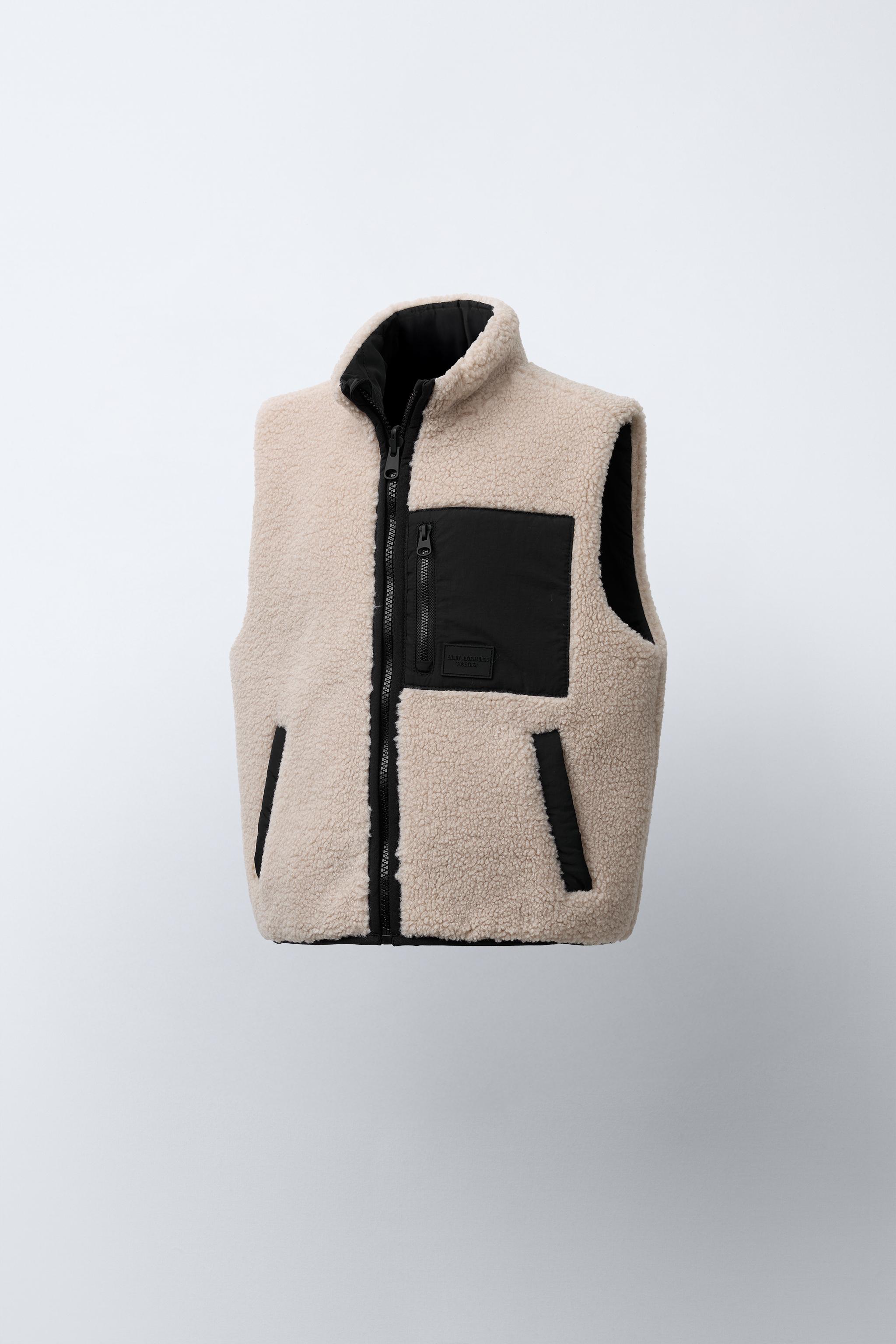 REVERSIBLE FLEECE VEST - Ecru | ZARA United States