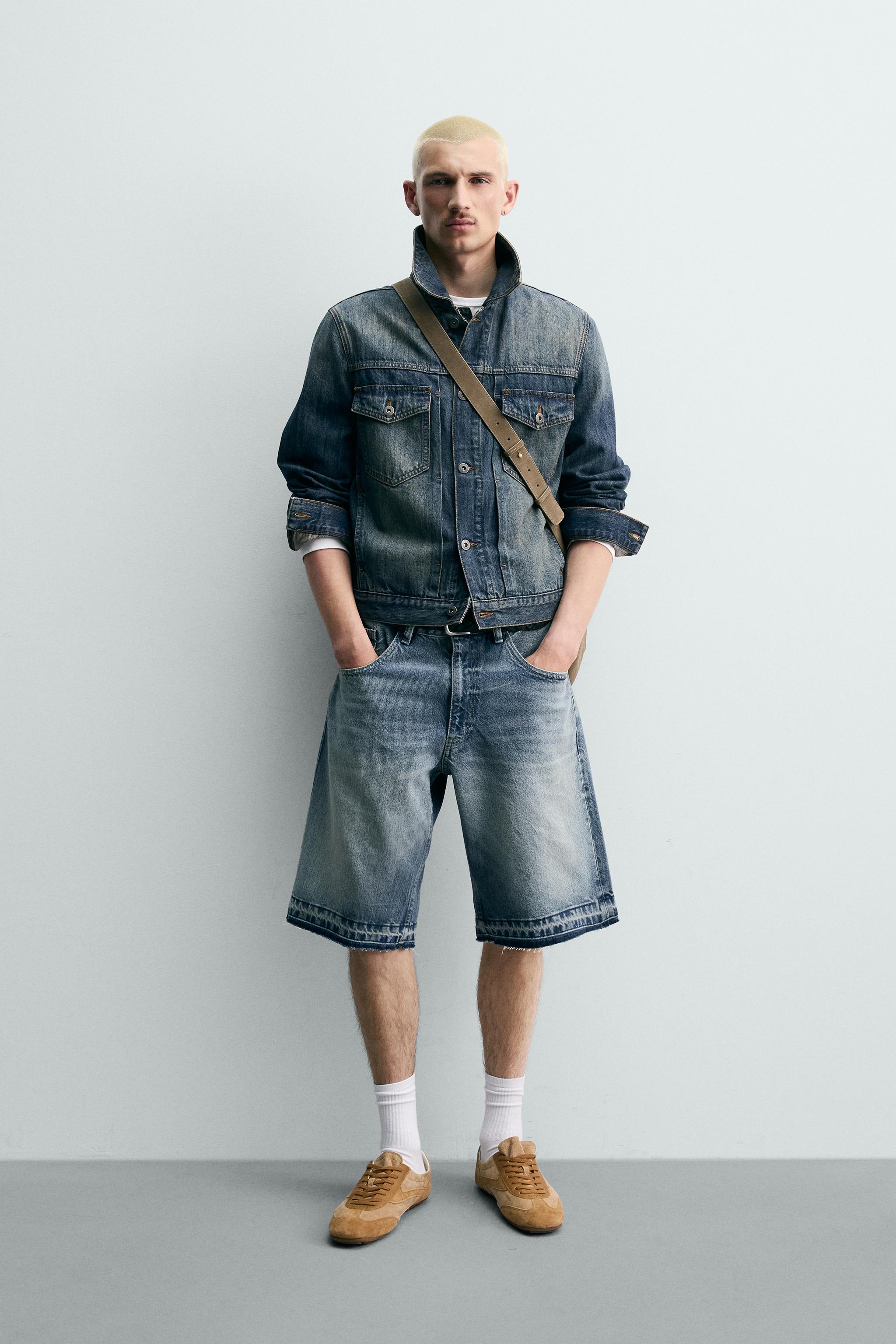 ZARA リアルラムレザーショーツ ショートパンツ デニム | ZARA 日本