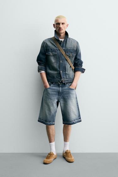 BERMUDA DENIM RELAXED FIT - Azul de Zara