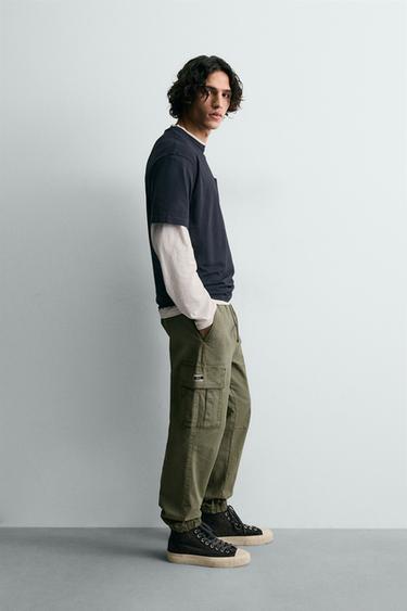 PANTALON CARGO SLIM FIT - Kaki de Zara - Image 3