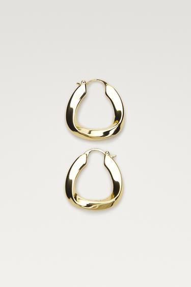 Triangular hoop earrings — Golden 1