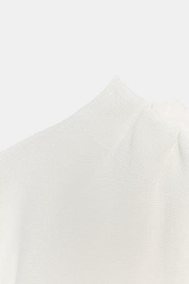 TOP EN MAILLE À FRONCES - Blanc de Zara - Image 8