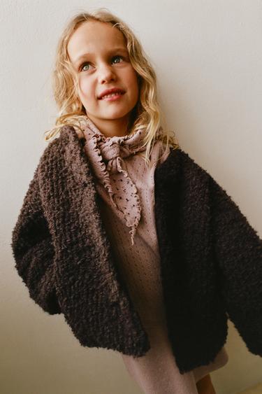 Zara FLORAL BANDANA BLEND KNIT SWEATER - Dusty pink