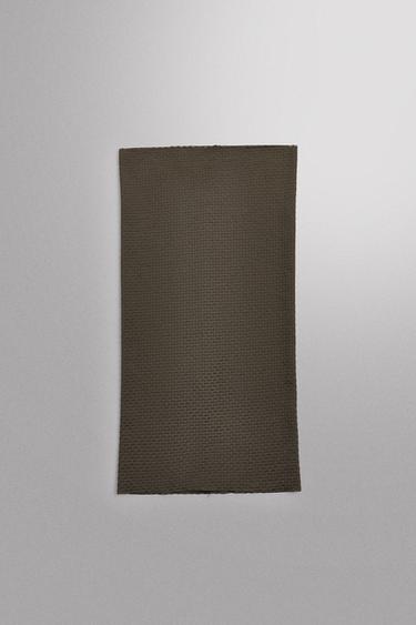 Zara TEXTURED NECK WARMER - Washed green