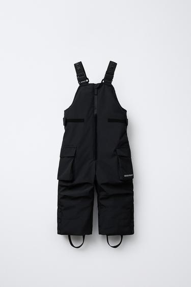 WATER-RESISTANT AND WINDPROOF SKI DUNGAREES WITH POCKETS - Black by Zara - Image 0