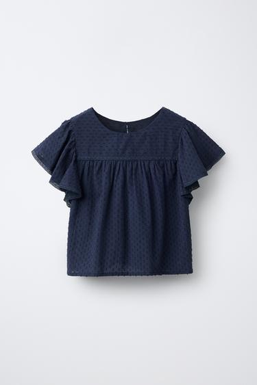 CAMISA VOLANTES PLUMETI - Marino de Zara