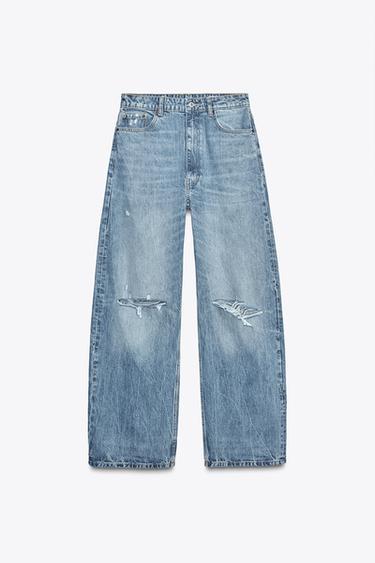 MID-RISE BAGGY TRF JEANS - Indigo by Zara - Image 5