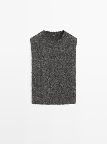 Plastron en alpaga mélangé - Gris de Zara