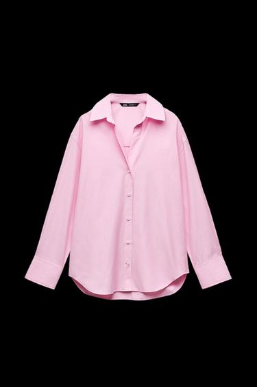 OXFORDHEMD MIT BAUMWOLLE - Rosa / Weiß von Zara