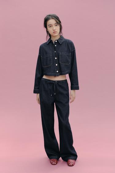 JEANS Z1975 ワイドレッグジョガーブルーZaraのJEANS Z1975 ワイドレッグジョガー - ブルー 