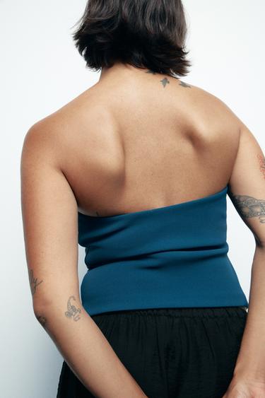 TOP BUSTIER - Bleu pétrole de Zara - Image 2