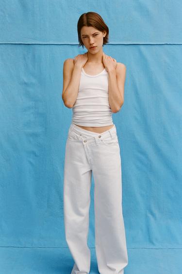 CANOTTIERA IN COTONE MODAL - Bianco di Zara - Immagine 0