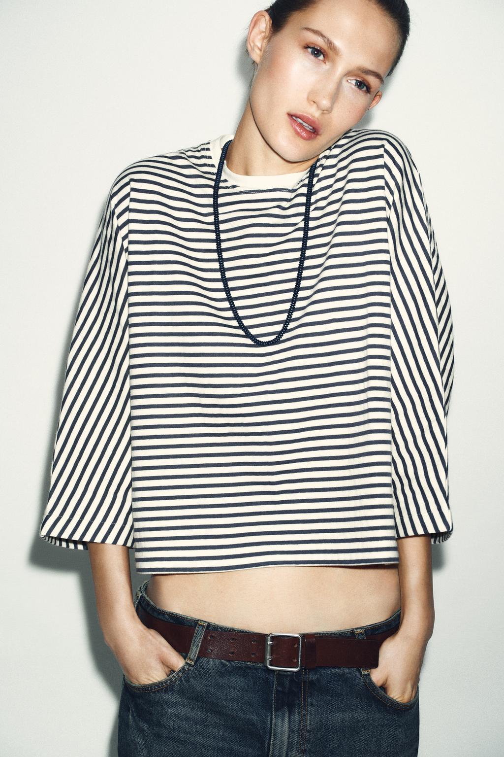 OVERSIZED STRIPED T-SHIRT - image 2