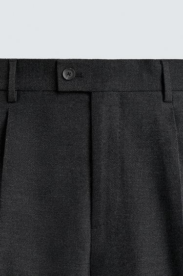 PANTALON REGULAR FIT À PLIS - Gris anthracite de Zara - Image 7
