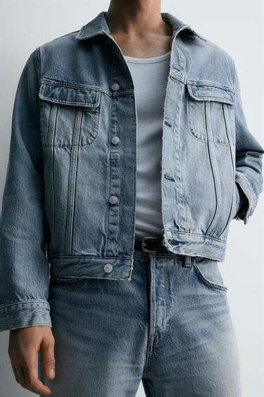 RELAXED FIT DENIM JACKET - Light blue by Zara - Image 5