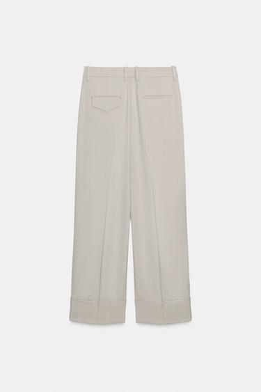 ZW COLLECTION DARTED TROUSERS - Beige by Zara - Image 6