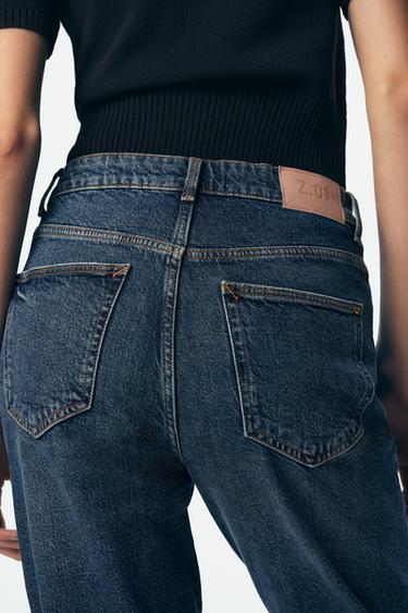 JEANS Z.01 MOM FIT COMFORT TIRO ALTO - Azul / Verde de Zara