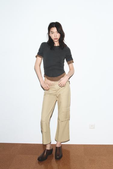 ANKLE-LENGTH STRAIGHT TROUSERS WITH POCKETS - Straw by Zara - Image 0