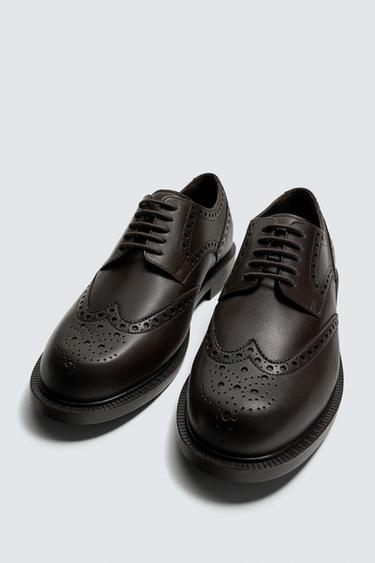 CHAUSSURES EN CUIR CHIC - Marron de Zara - Image 3