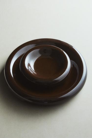 PLATEAUX DÉCORATIFS BRILLANTS - Marron foncé de Zara - Image 5