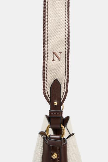 TOPSTITCH BUCKET BAG - Light beige by Zara - Image 1