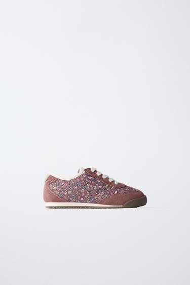 Zara FLOWER PRINT SNEAKERS - Brown - Image 0