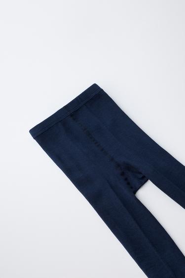 PLAIN TIGHTS - Navy blue by Zara