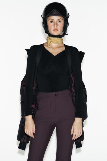 ENSEMBLE ANORAK ET PANTALON FLARE WATER RESISTANT COUPE-VENT TECHNOLOGIE RECCO® COLLECTION SKI - Vert canard de Zara - Image 3