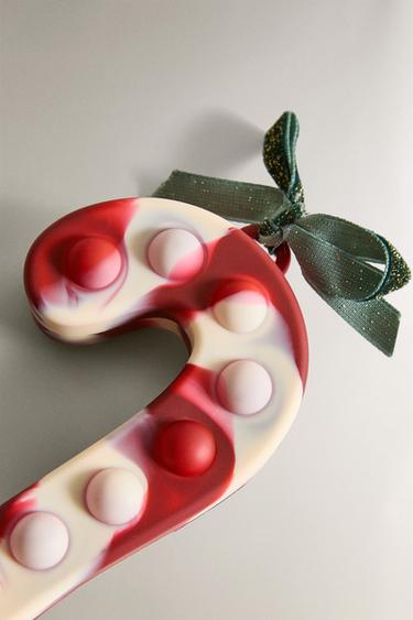 CHILDREN'S POP IT CHRISTMAS CANDY CANE TOY - Ecru / Red by Zara - Image 2