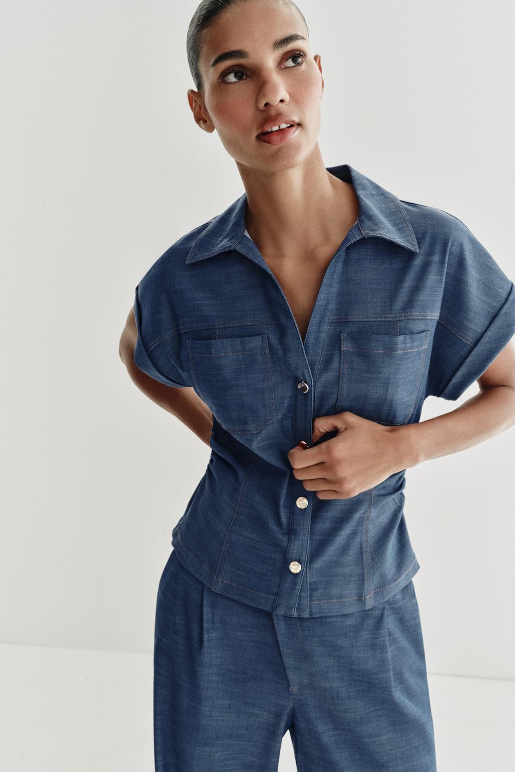 DRAPED FITTED SHIRT - image 2