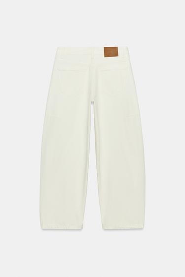 JEAN ZW COLLECTION BALLOON TAILLE MOYENNE - Blanc cassé de Zara - Image 5