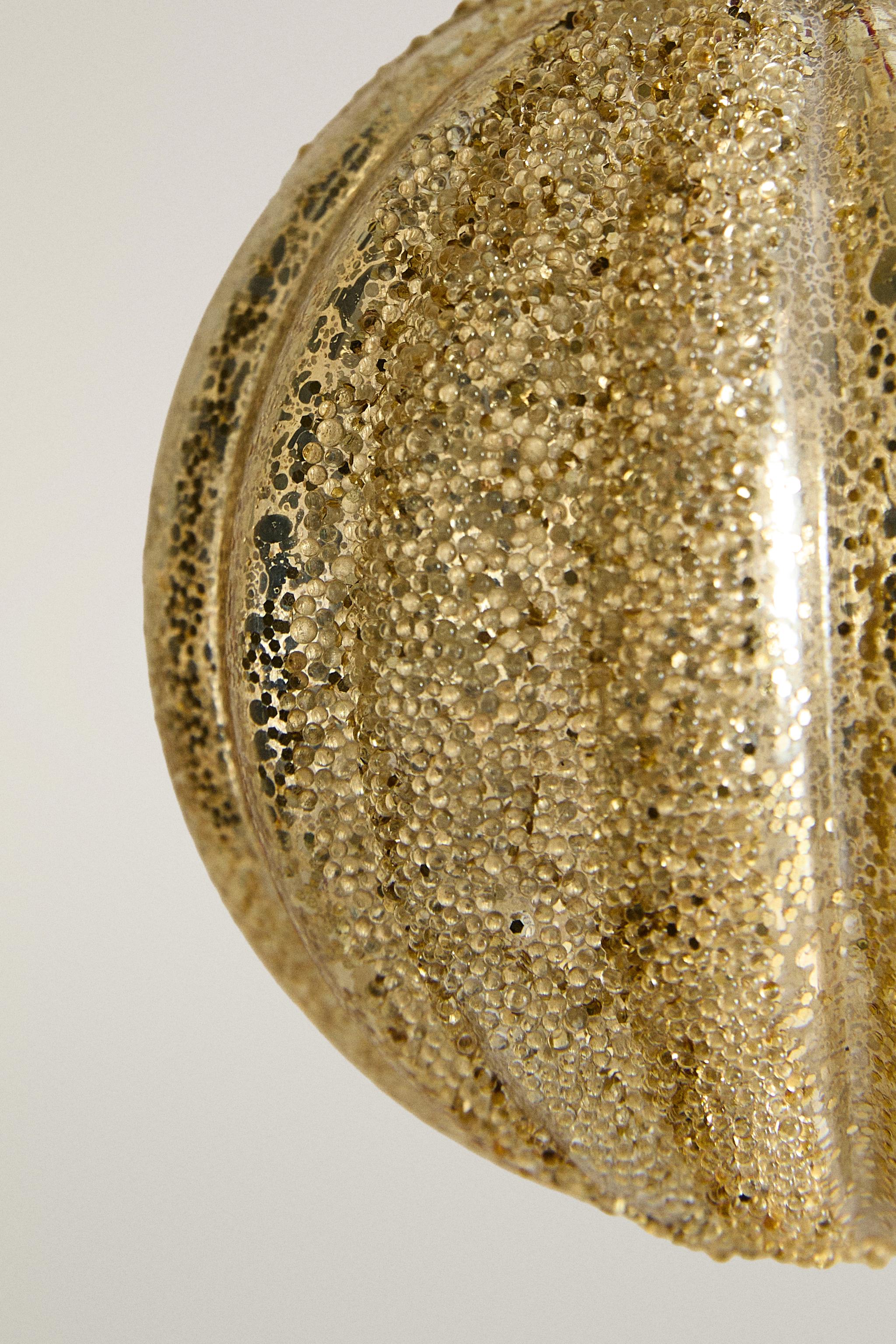 STRIPED GLASS CHRISTMAS TREE BAUBLE