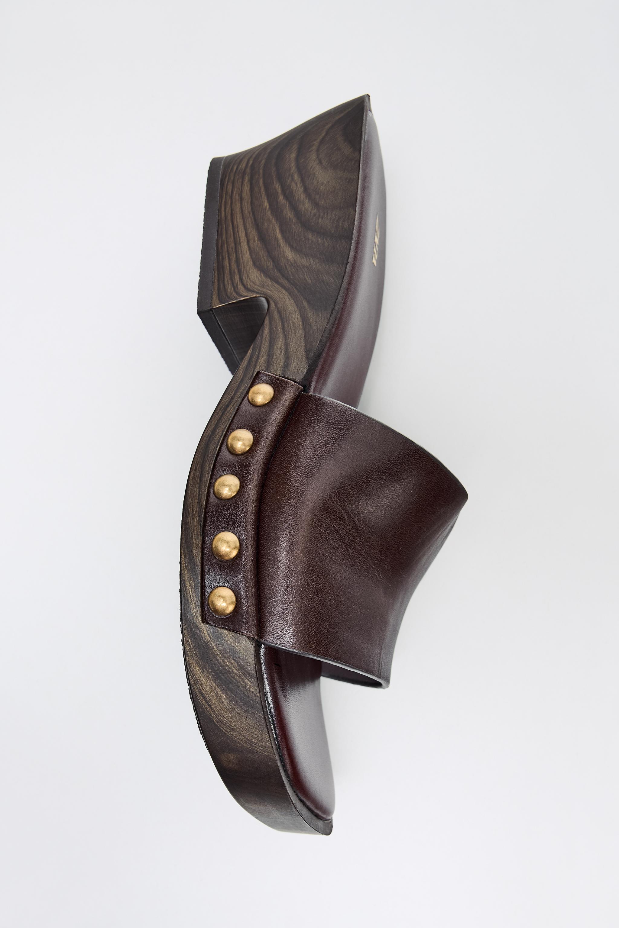 스터드 레더 샌들